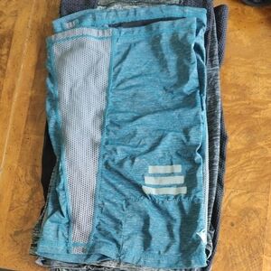 Blue Athletic Shorts with Mesh Detail